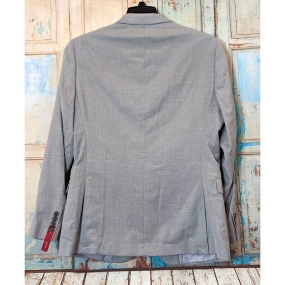 JF J. Ferrar Mens Size 42 Reg Ultra Comfort Slim Fit Suit Jacket Light Gray NWT - Picture 6 of 12